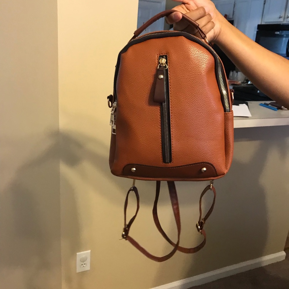Brown Mini Backpack